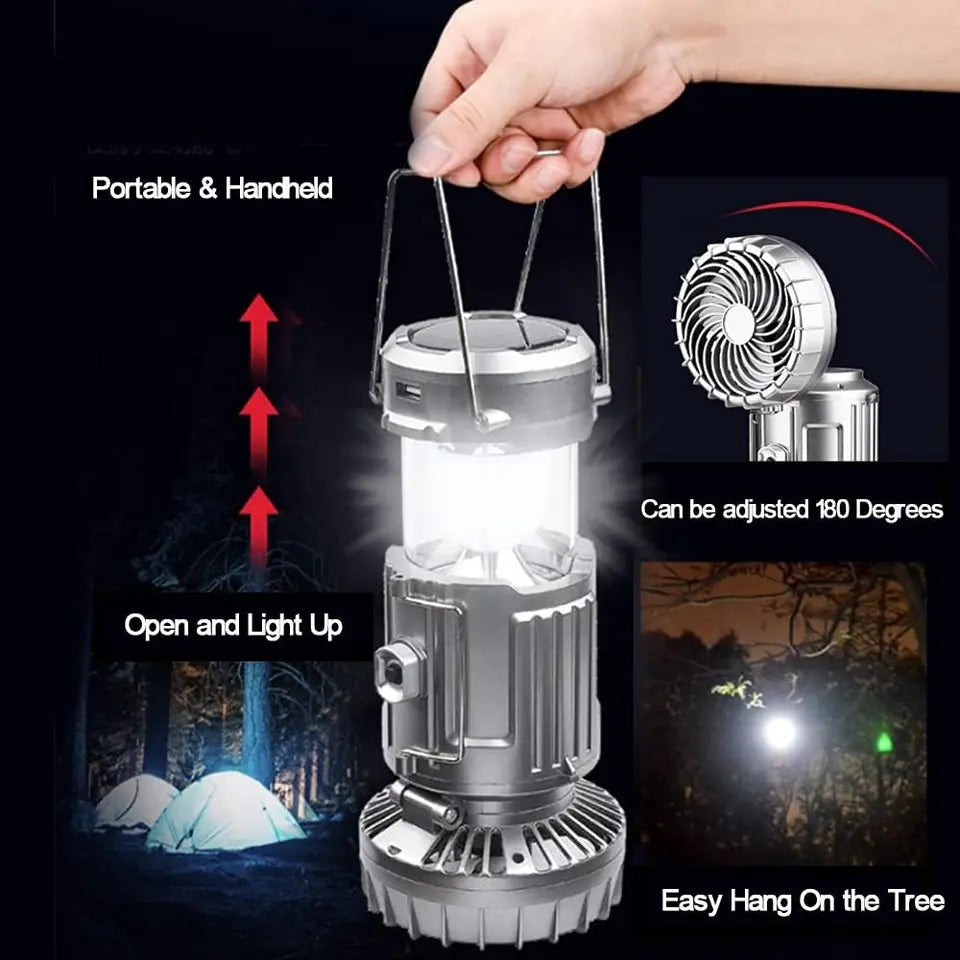 Multifunctional Lantern Rechargeable 2000mAh Long Battery Backup