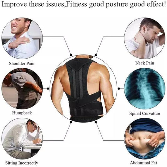 Adjustable Posture Back Belt, Posture Corrector Belt For Men And Women, Back Support And Shoulder Belt